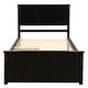 preview thumbnail 11 of 13, Twin Size Platform Bed with Two Wheeled Under-Bed Drawers , Solid Wood and MDF Construction