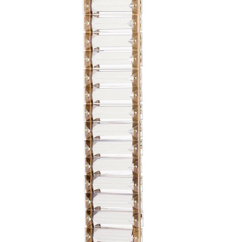 Lizy 24 Inch Tall, Thin Table Lamp, Crystal, LED Metal Frame, Antique Brass