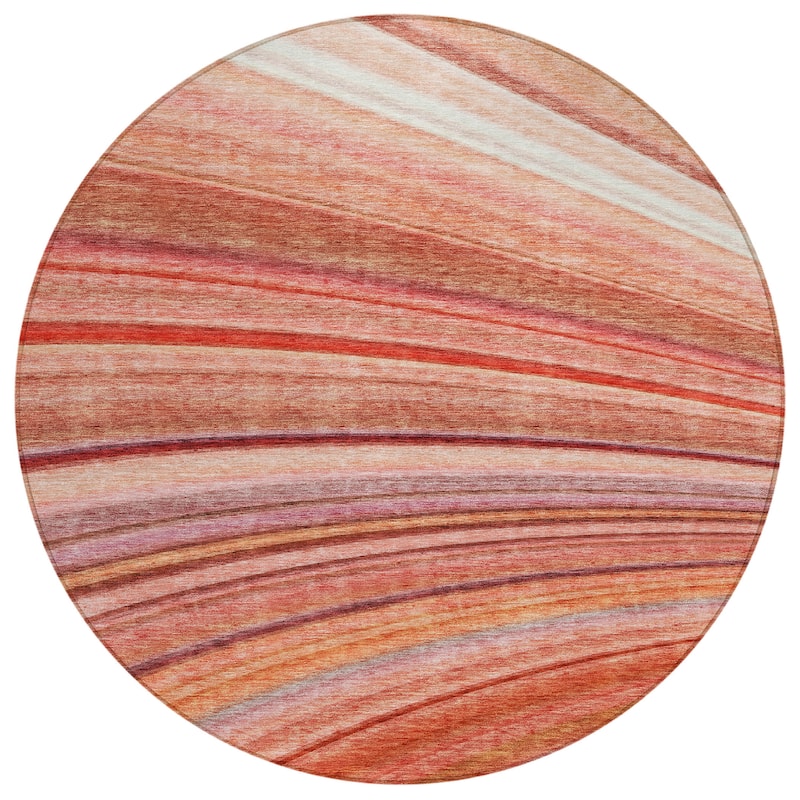 Machine Washable Indoor/ Outdoor Chantille Modern Burst Rug