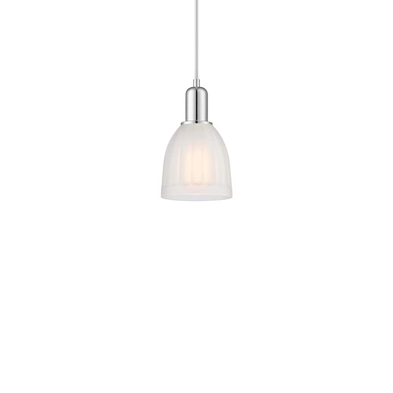 Innovations Lighting 716-1P-11-6 Brookfield Pendant Brookfield 6" Wide - Polished Chrome / White