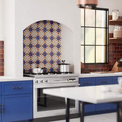 Merola Tile Provincial Deco Alhais 6" x 6" Porcelain Wall Tile - (1 Tile)