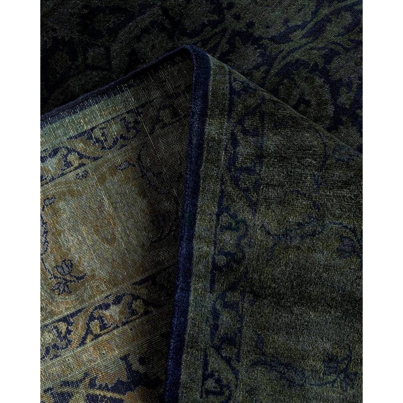 Fine Vibrance One-of-a-Kind Hand-Knotted Area Rug - Black, 4' 8" x 7' 6" - 4' 8" x 7' 6"