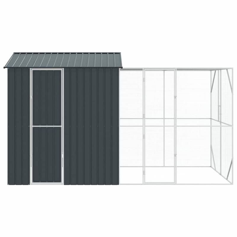 vidaXL Bird Cage Anthracite Galvanized steel