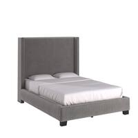 Dg Casa Savoy Tufted Upholstered Wingback Panel Storage Bed Frame King Size In Grey Fabric Walmart Com Walmart Com