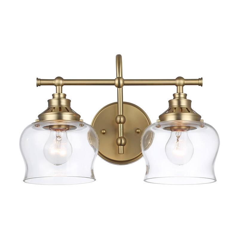 Wry Lighting Daphne 2-light Vanity in Brushed Champagne Brass