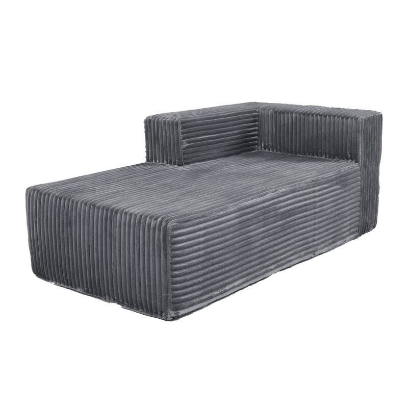 105-in L Casual Gray( Corduroy)-Right Chaise Sectional