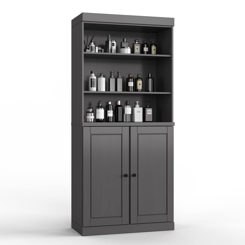 100% Solid Wood 32" Bathroom Cabinet with Optional Doors by Palace Imports