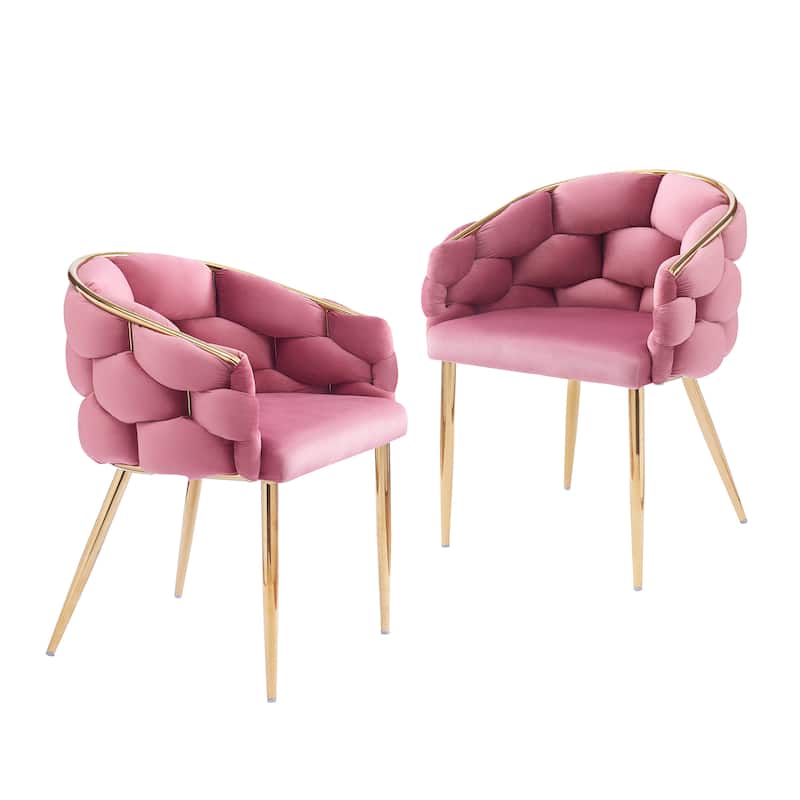 29.5" Velvet Arm Chairs (Set of 2)
