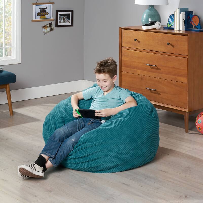 Kenli Modern Corduroy Polyester Bean Bag Chair by Christopher Knight Home