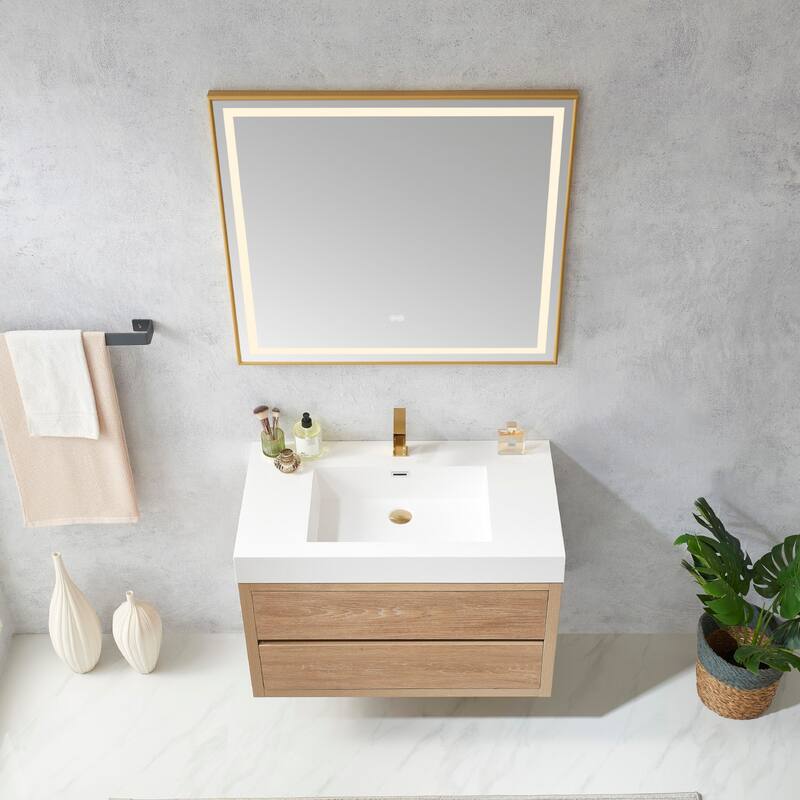 Miseno MV703136 Palencia 36" Wall Mounted Single Basin Vanity Set with