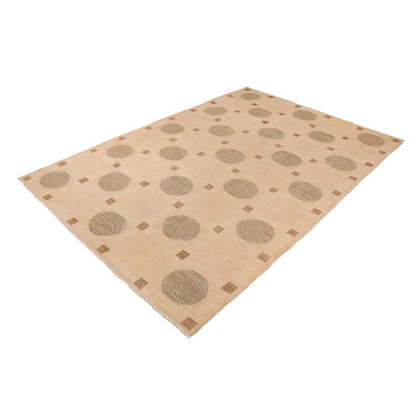 Earth Tone Desert Pillar Gabbeh Hand Knotted Area Rug
