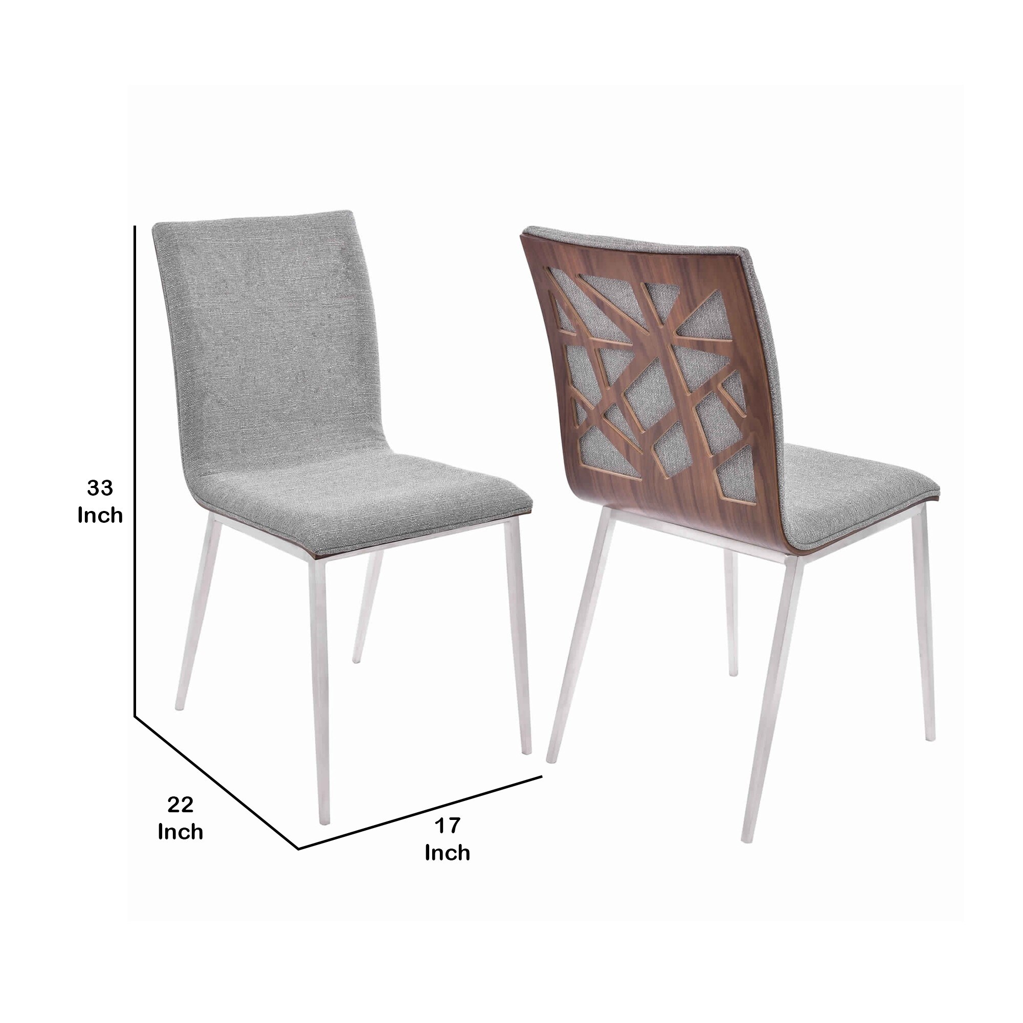 Brushed metal dining chairs store