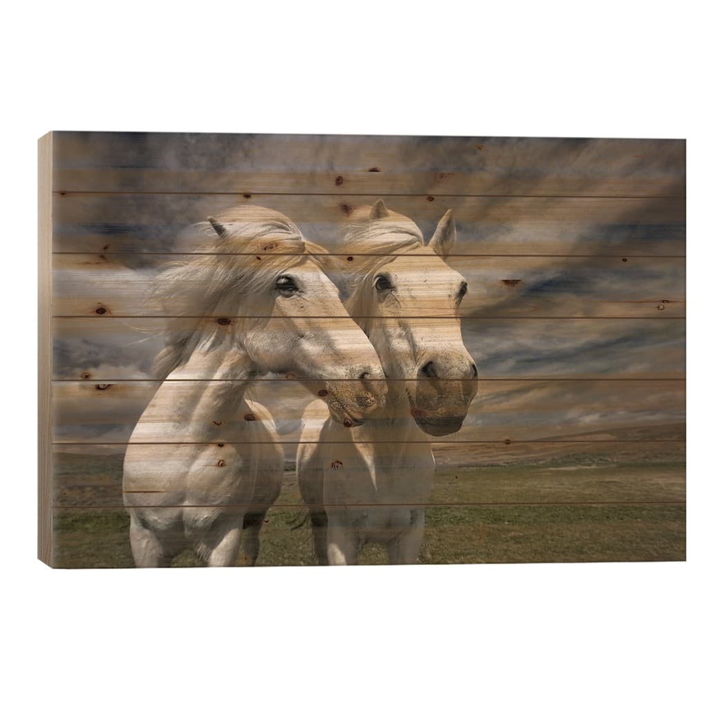 Inseparables Print On Wood by Bragi Ingibergsson - Multi-Color
