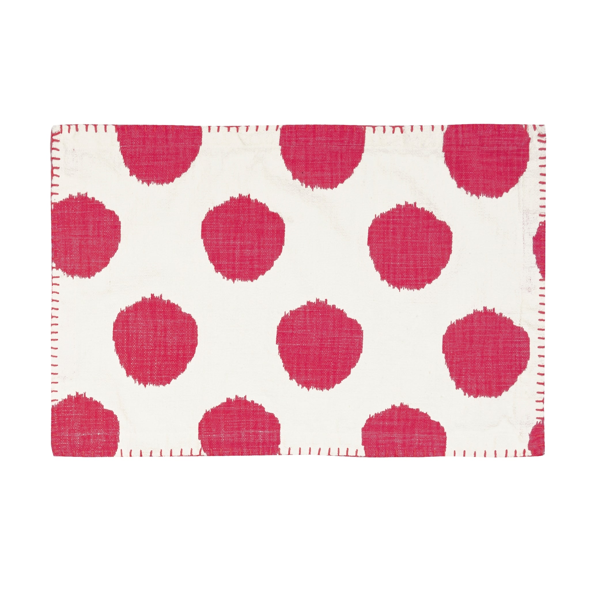 Ruby Dot 100% Cotton Printed Set of 4 Placemats 14" x 20"