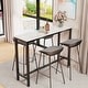 preview thumbnail 1 of 9, Rectangular Bar Table Kitchen Countertop Pub Table Sintered Stone-top