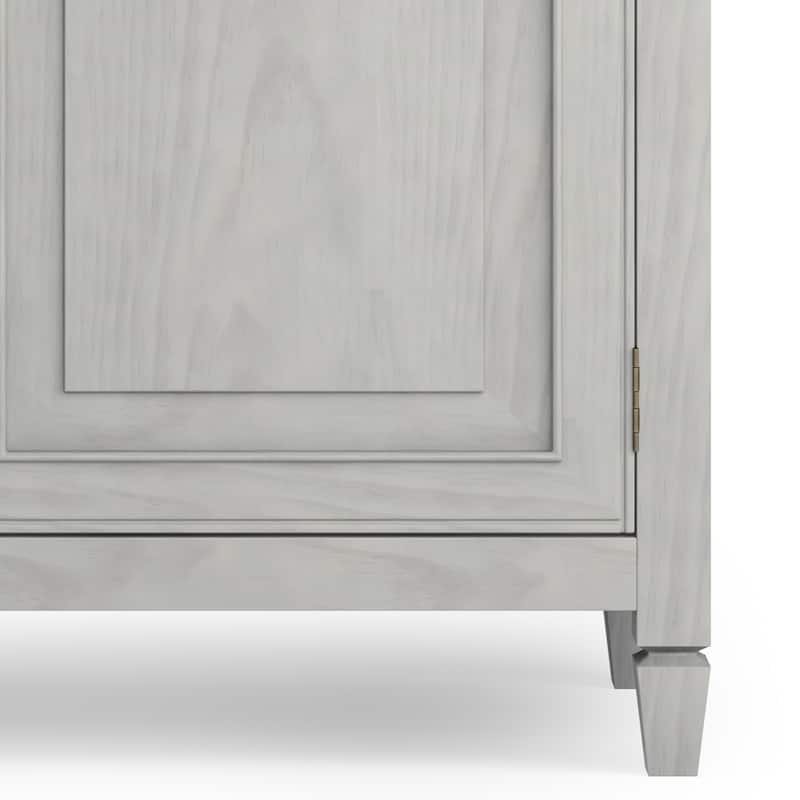 WYNDENHALL Hampshire 40" Wide Solid Wood Traditional Entryway Storage Cabinet - 40"w x 15"d x 36" h