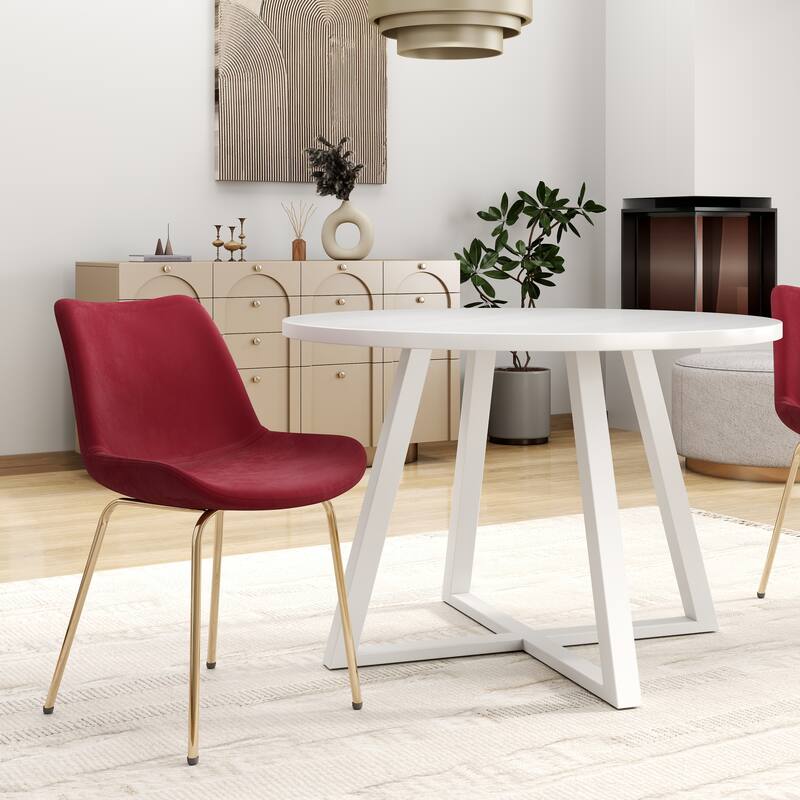 Avant 3-Piece Round Dining Set,Trestle Dining Table with 2 Side Chairs for Breakfast Nook, Kitchen, Living Room