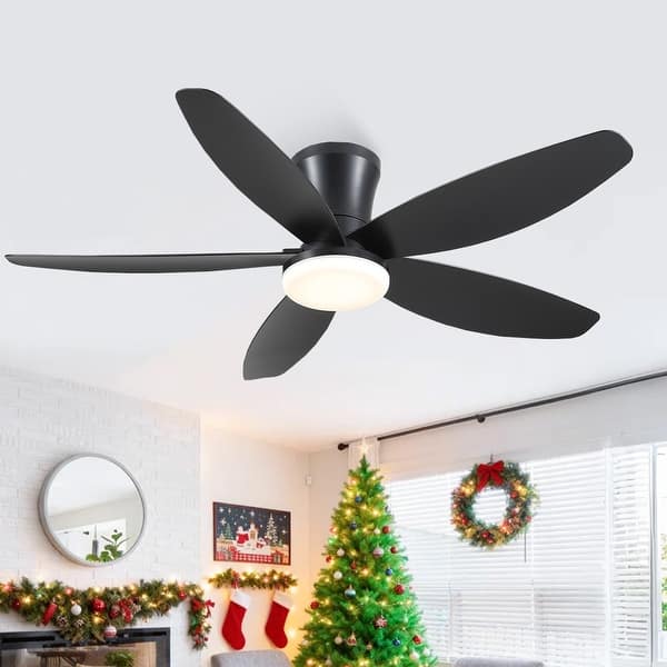 slide 2 of 12, 36/42/48 Inches Flush Mount Ceiling Fan for Small Room,Living Room,Bedroom,Patio