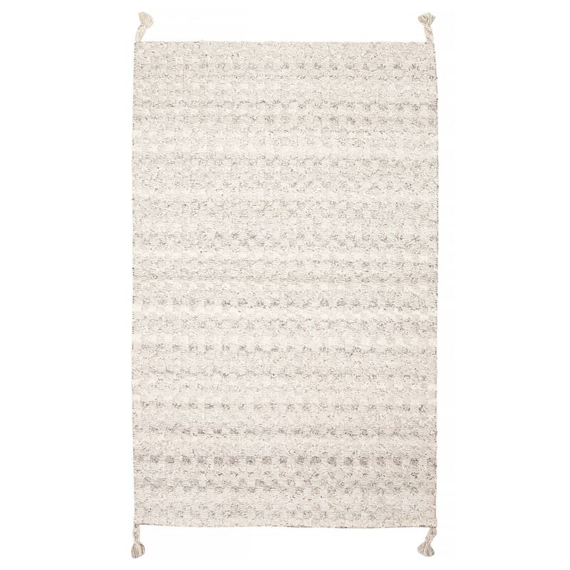 ECARPETGALLERY Braid weave Sienna Grey Wool Rug - 4'11 x 8'0 - Grey - 4'11 x 8'0