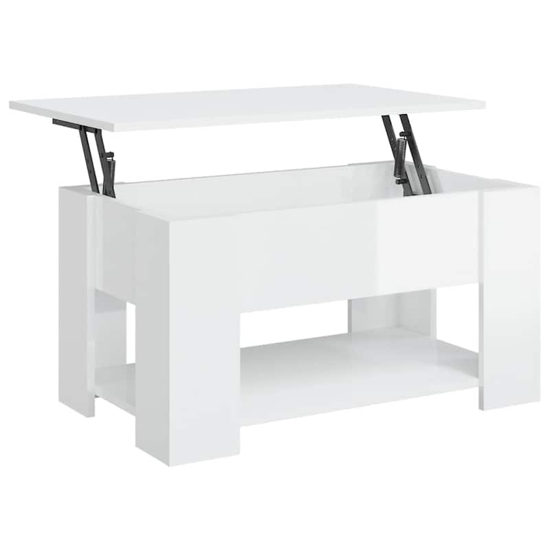 vidaXL Coffee Table Lift Top End Table Accent Side Sofa Table Engineered Wood - 31.1" x 19.3" x 16.1"