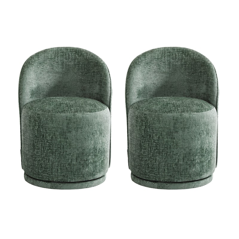 Modern Armless 360-Degree Swivel Dining Chair Barrel Chair