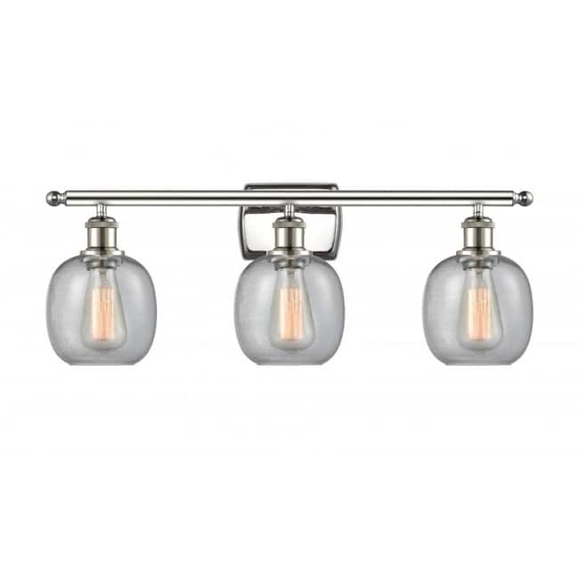 Innovations Lighting Belfast 3 Light 26" Wide Bathroom Vanity Light - Polished Nickel / Seedy
