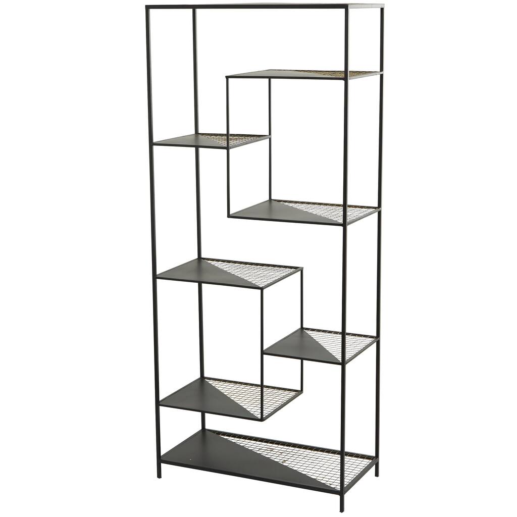 Metal 8 Shelves Shelving Unit - Black - Roche River Decor