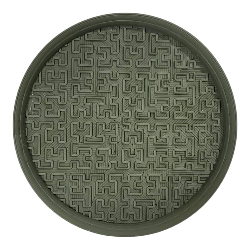 happimess Drew 8.4" Modern Geometric Indoor Eco-Friendly 3D Printed Plant Saucer