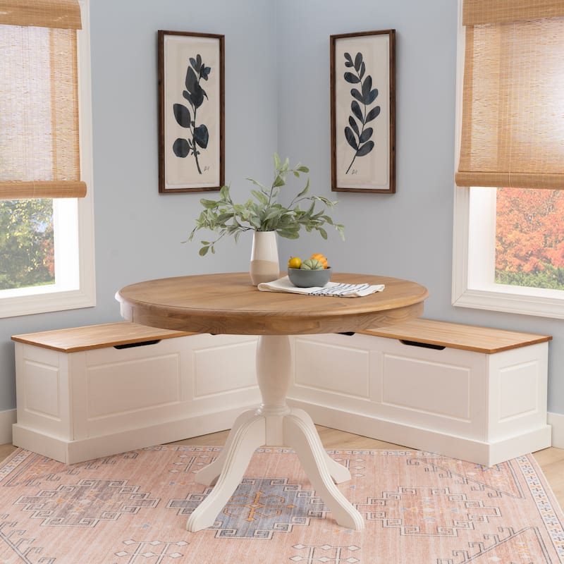 Josie Two Tone Backless Corner Nook Set