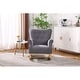 preview thumbnail 11 of 15, Rocking Chair for Nursery, Upholstered High-Back Accent Arm Chair, Comfortable Rocker Fabric Padded Seat