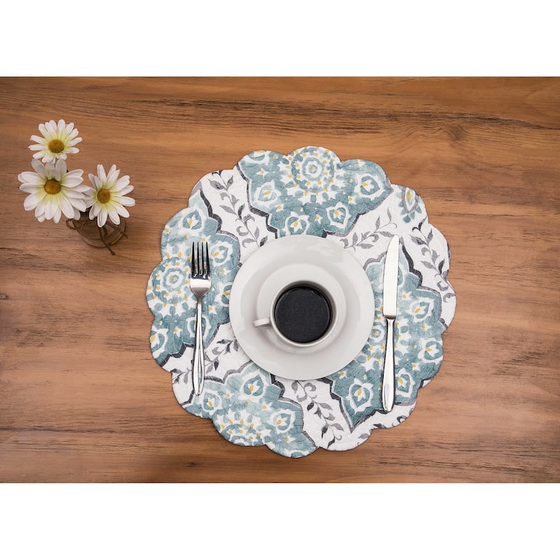 Harlan Round Placemats Set of 6, 17"