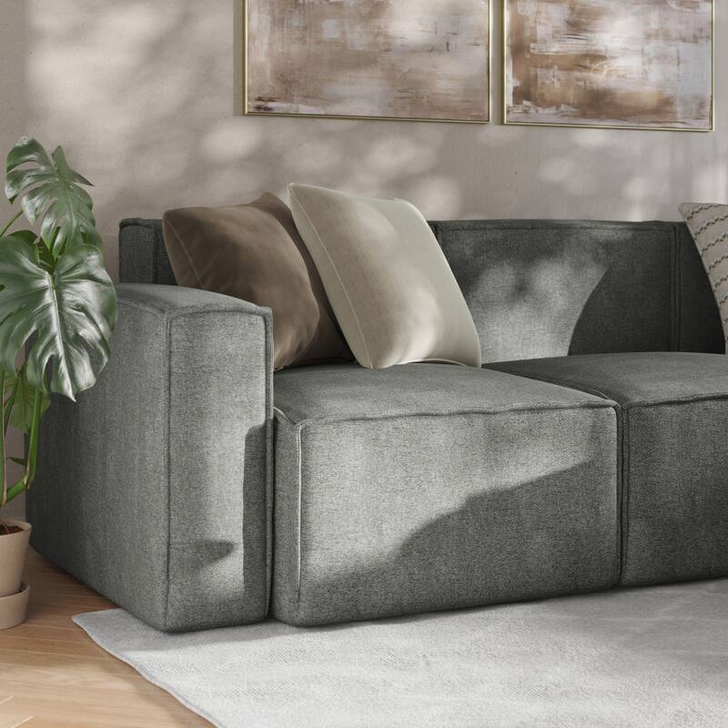 Contemporary 4 Piece Modular Sectional Sofa with Ottoman
