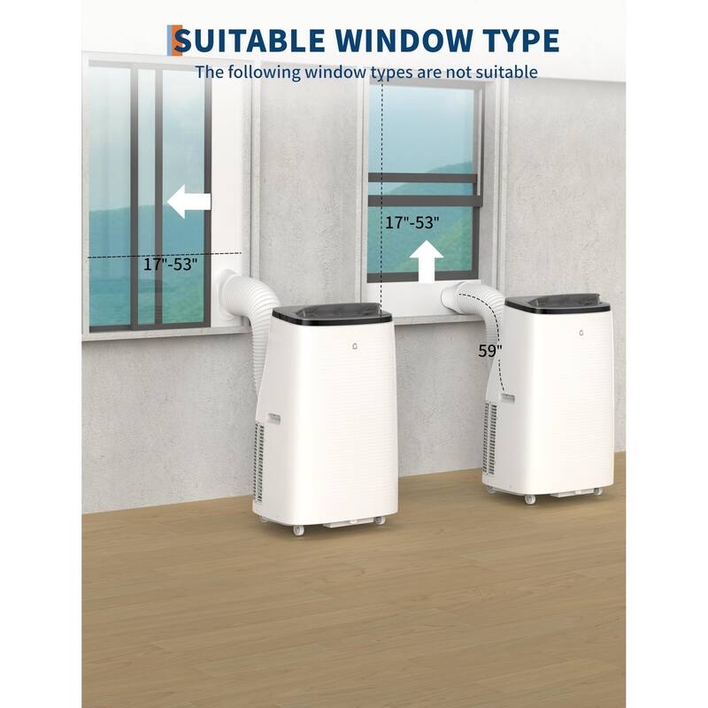 14000 BTU Portable Air Conditioner 3-in-1, for 600-750 sq ft Rooms