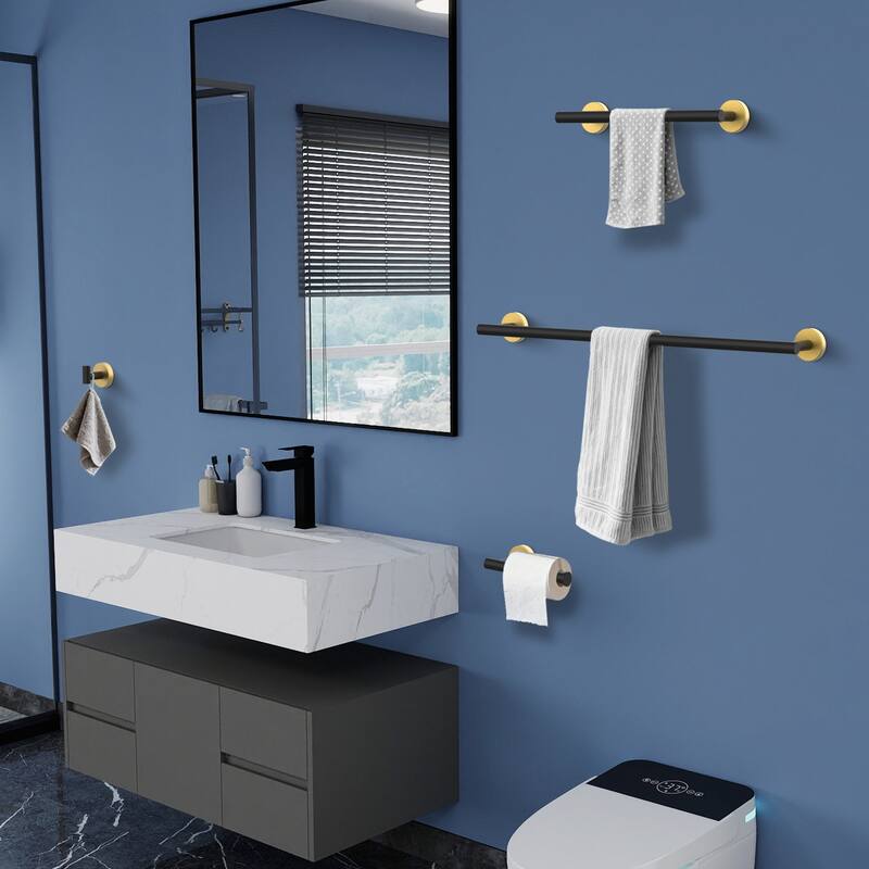 Topcraft Wall Mounted Stainless Steel Bathroom 5 Piece Hardware Set