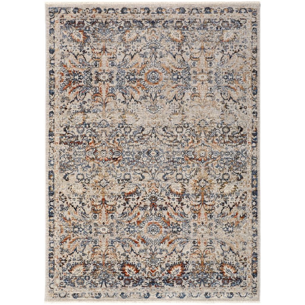 Grand Bazaar Frencess Machine Made Damask Transitional Area Rug