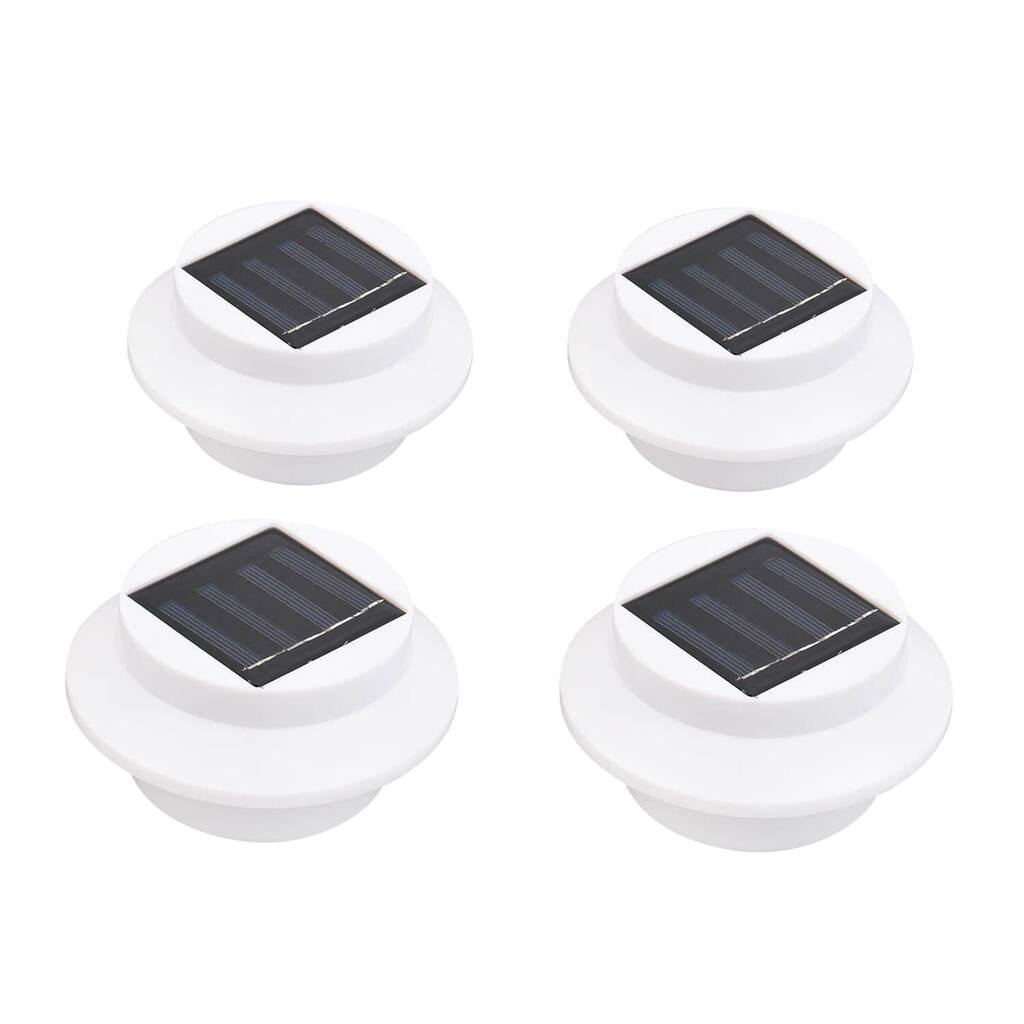 Set of 4 Solar Gutter LED Lights Indoor Outdoor 4.5 Inches Mothers Day