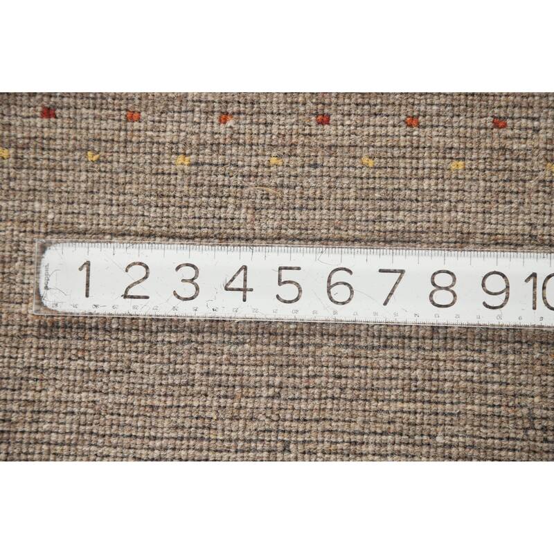 Hand Knotted Oriental 100% Wool Carpet Tribal Tribal Brown Gabbeh Area Rug - 9' 9'' X 7' 11''
