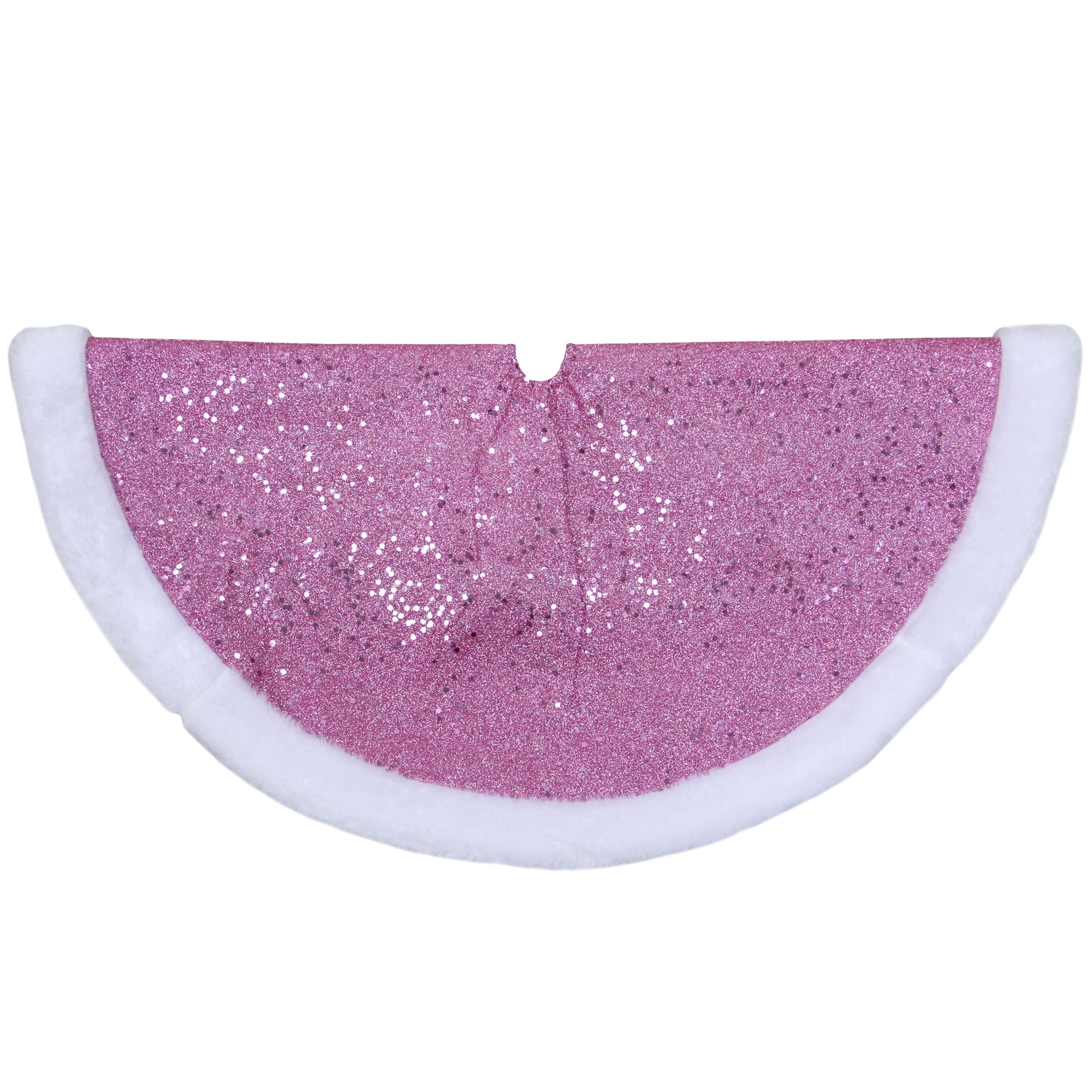 Shop 20 Pink Glittered Mini Christmas Tree Skirt With Faux Fur Trim Overstock 30272530