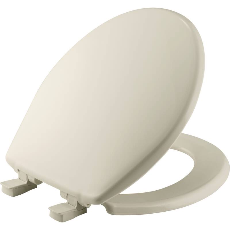 Bemis Round Closed-Front Toilet Seat with Soft Close - Biscuit