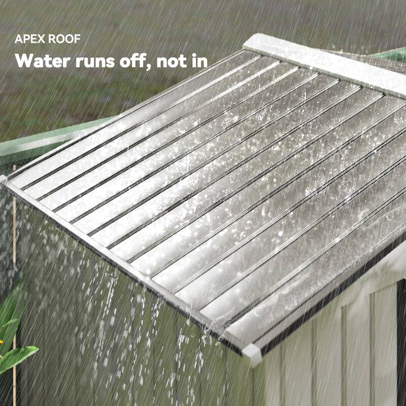 Outsunny 7'x4' Metal Outdoor Shed Organizer & Garden Storage with 4 Vents for Airflow & 2 Easy Sliding Doors
