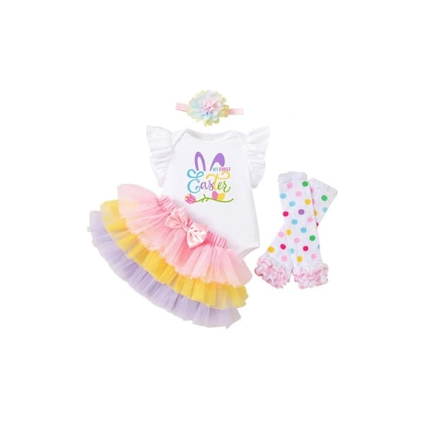 slide 1 of 1, Laurenza's Baby Girls My First Easter Outfit Set