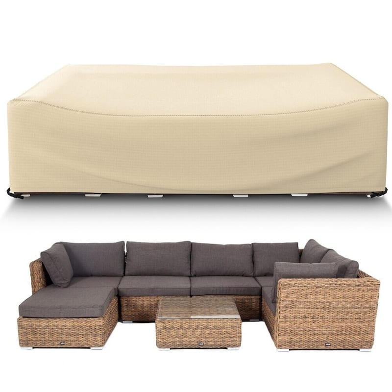 Heavy Duty Waterproof Patio Furniture Set Cover Outdoor Sectional Sofa Cover - 126"x64"x28"