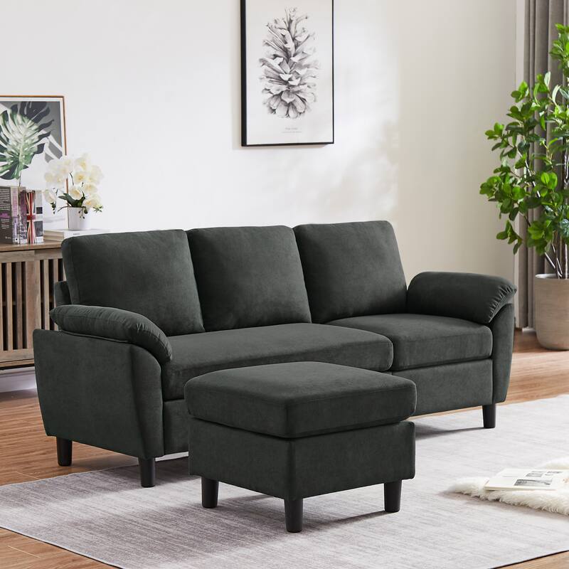 Jarenie Sofa Couch Upholstered L Shape Sectional Sofas Sets for Living Room