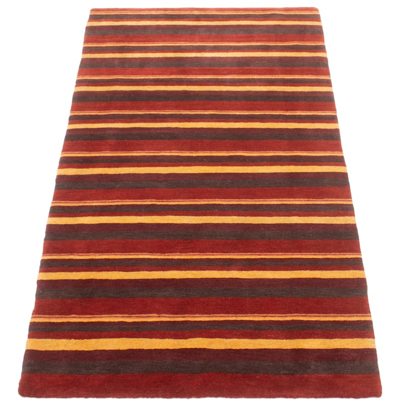 ECARPETGALLERY Hand-knotted Opulence Red Wool Rug - 3'3 x 6'7