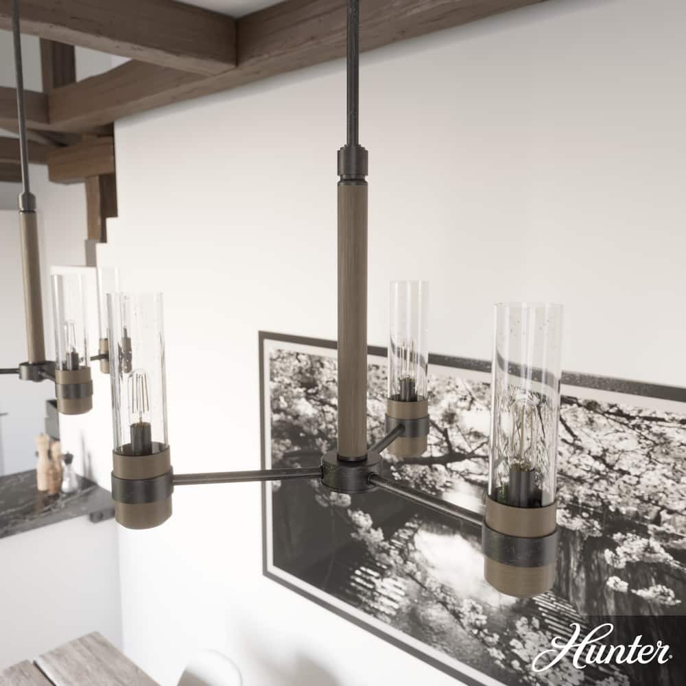 Hunter River Mill Chandelier - Dining Room, Entry - Modern Mountain, Rustic, Round, Industrial
