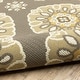 preview thumbnail 12 of 14, Bar Harbour Grey/ Gold Floral Indoor/ Outdoor Area Rug