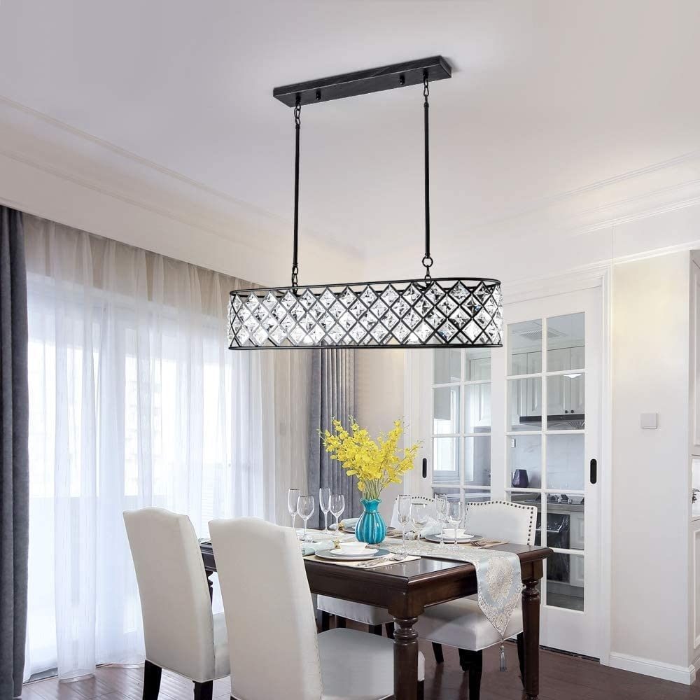 Rectangular drum chandelier deals