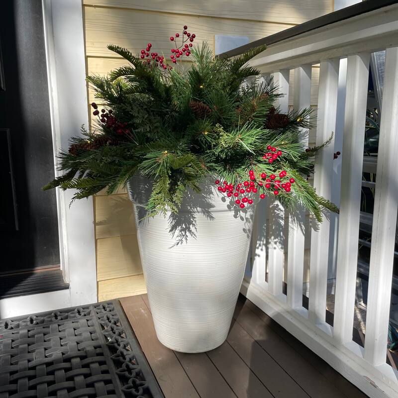 Plymouth Urn Filler with Dual Color Lights - Battery Operated - 30"