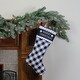 preview thumbnail 2 of 0, 20.5 Black White Merry Christmas Christmas Stocking Blanket
