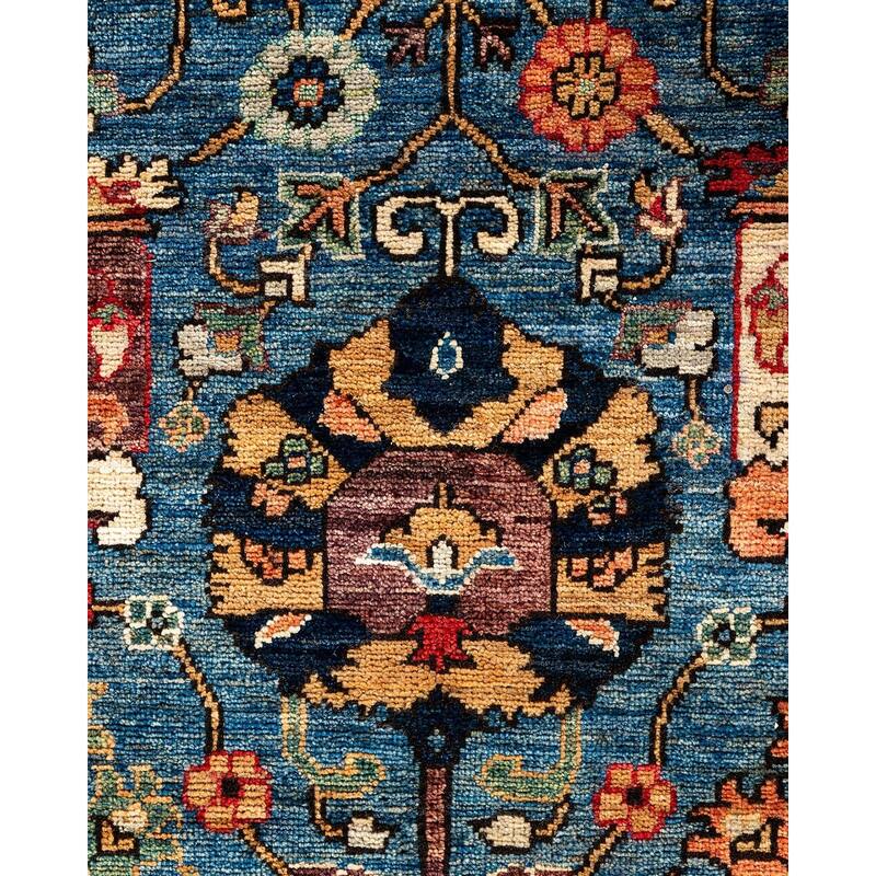 Serapi One-of-a-Kind Hand-Knotted Area Rug - Light Blue, 8' 0" x 9' 8" - 8' 0" x 9' 8"